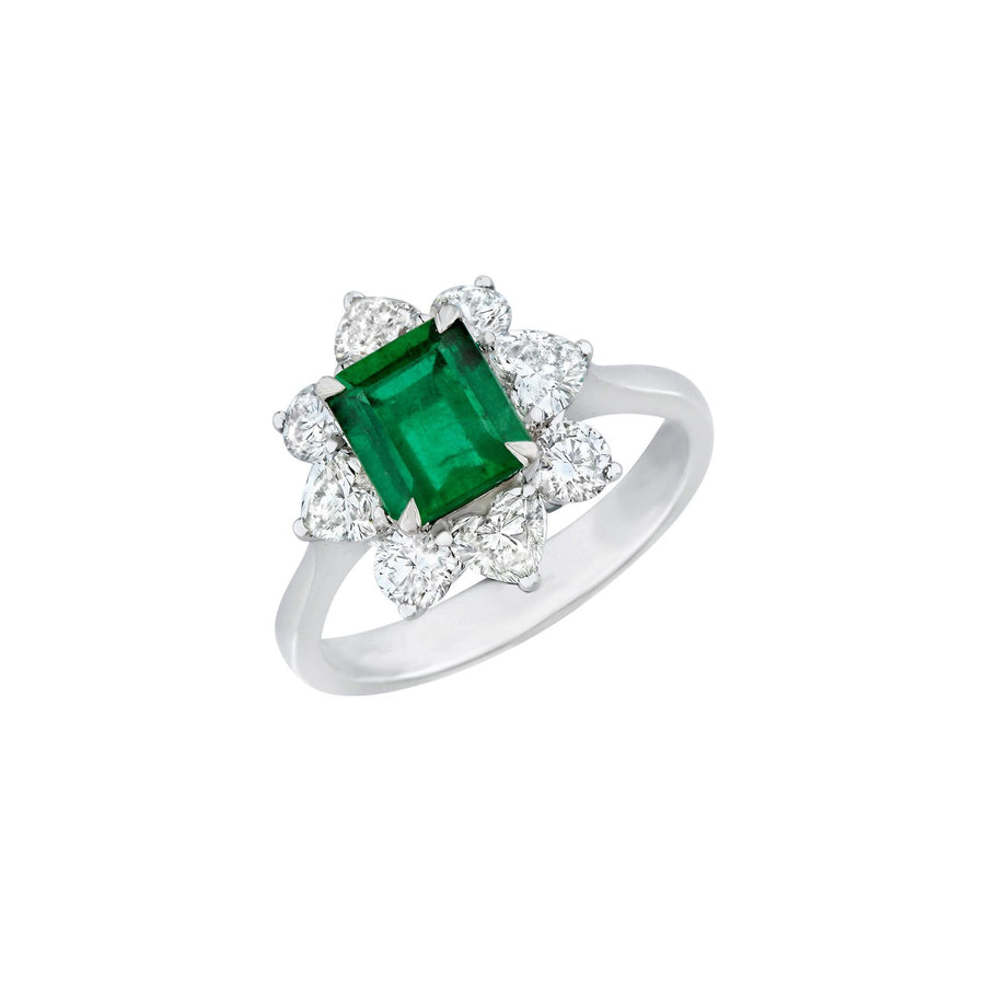 Emerald Diamond Ring - ERNEL00257