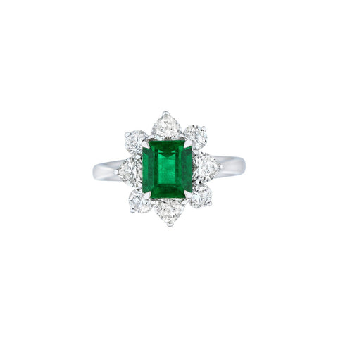 Emerald Diamond Ring - ERNEL00257