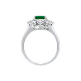 Emerald Diamond Ring-Emerald Diamond Ring - ERNEL00257