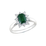 Emerald Diamond Ring - ERNEL00265