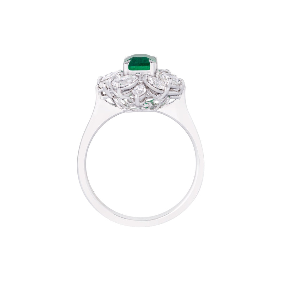 Emerald Diamond Ring - ERNEL00281