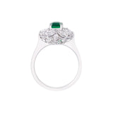 Emerald Diamond Ring-Emerald Diamond Ring - ERNEL00281