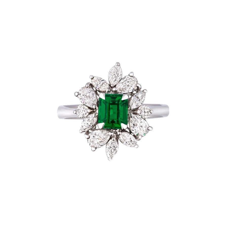 Emerald Diamond Ring - ERNEL00281