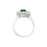 Emerald Diamond Ring-Emerald Diamond Ring - ERNEL00315
