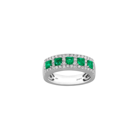 Emerald Diamond Ring - R6578-EM