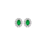 Emerald Diamond Stud Earrings-Emerald Diamond Stud Earrings - EESPK00091