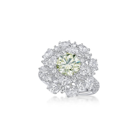 Fancy Color Diamond Ring-Fancy Color Diamond Ring - DRKHN10215