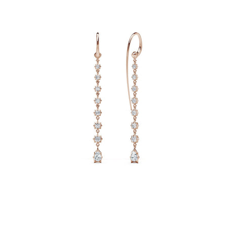 De Beers Forevermark Alchemy Envoy Large Hoops With Long Drops-Forevermark Alchemy Envoy Large Hoops With Long Drops -