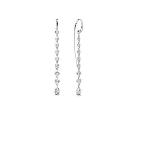 De Beers Forevermark Alchemy Envoy Large Hoops With Long Drops-Forevermark Alchemy Envoy Large Hoops With Long Drops -