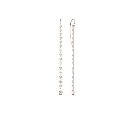 De Beers Forevermark Alchemy Envoy Large Hoops With Long Drops-Forevermark Alchemy Envoy Large Hoops With Long Drops -