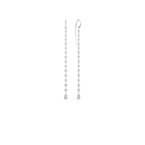 De Beers Forevermark Alchemy Envoy Large Hoops With Long Drops-Forevermark Alchemy Envoy Large Hoops With Long Drops -