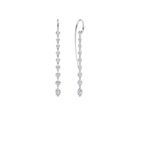 De Beers Forevermark Alchemy Maverick Large Hoops With Long Drops-Forevermark Alchemy Maverick Large Hoops With Long Drops -