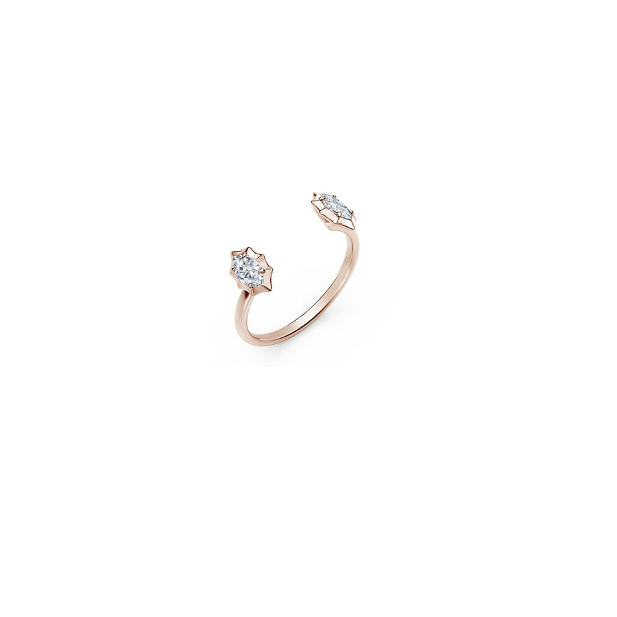 Forevermark Alchemy Maverick Two Stone Open Stackable Ring -