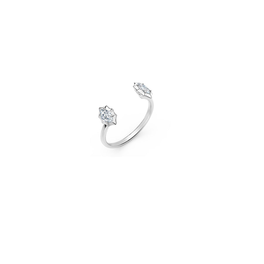 Forevermark Alchemy Maverick Two Stone Open Stackable Ring -