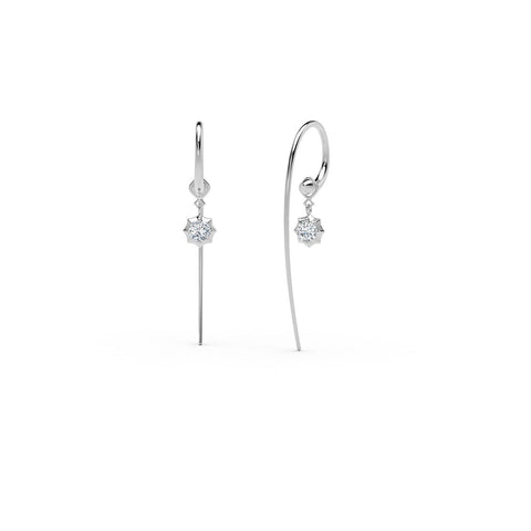 De Beers Forevermark Alchemy Sophisticate Large Hoops With Single Drops-Forevermark Alchemy Sophisticate Large Hoops With Single Drops -