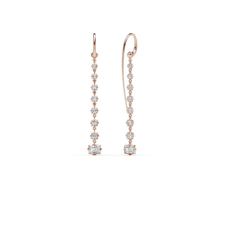 De Beers Forevermark Alchemy Vanguard Large Hoops With Short Drops-Forevermark Alchemy Vanguard Large Hoops With Short Drops -