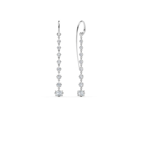 De Beers Forevermark Alchemy Vanguard Large Hoops With Short Drops-Forevermark Alchemy Vanguard Large Hoops With Short Drops -
