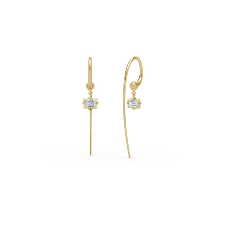 De Beers Forevermark Alchemy Vanguard Large Hoops With Single Drops-Forevermark Alchemy Vanguard Large Hoops With Single Drops -