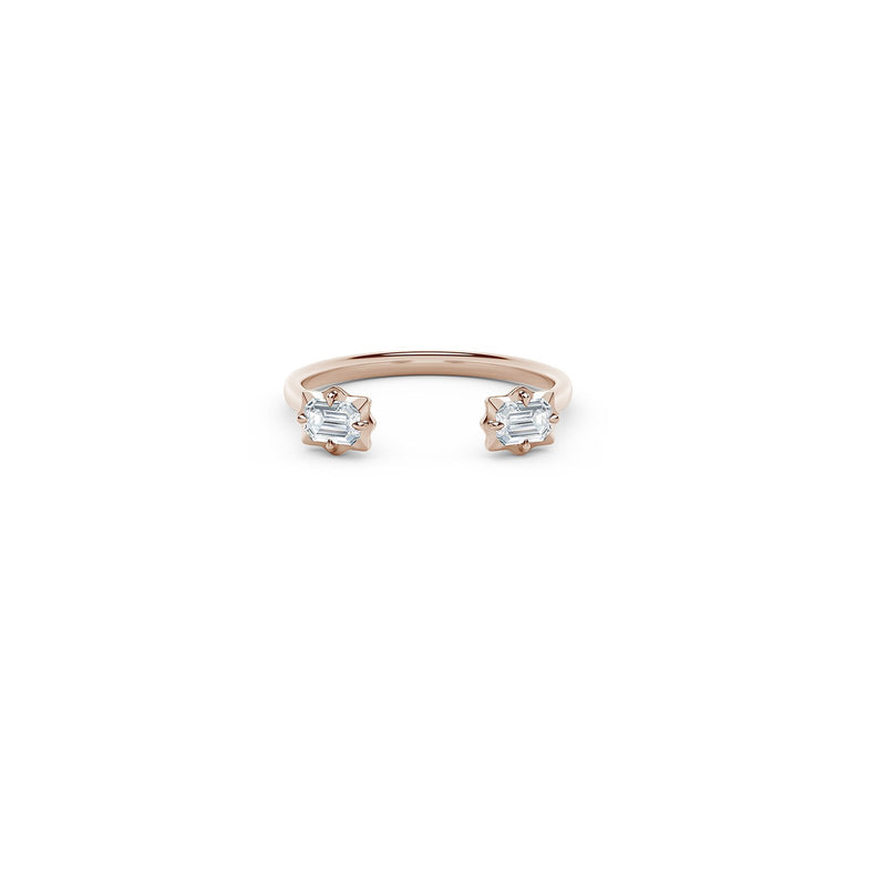 De Beers Forevermark Alchemy Vanguard Two Stone Open Stackable Ring-Forevermark Alchemy Vanguard Two Stone Open Stackable Ring -