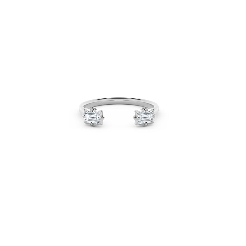 De Beers Forevermark Alchemy Vanguard Two Stone Open Stackable Ring-Forevermark Alchemy Vanguard Two Stone Open Stackable Ring -