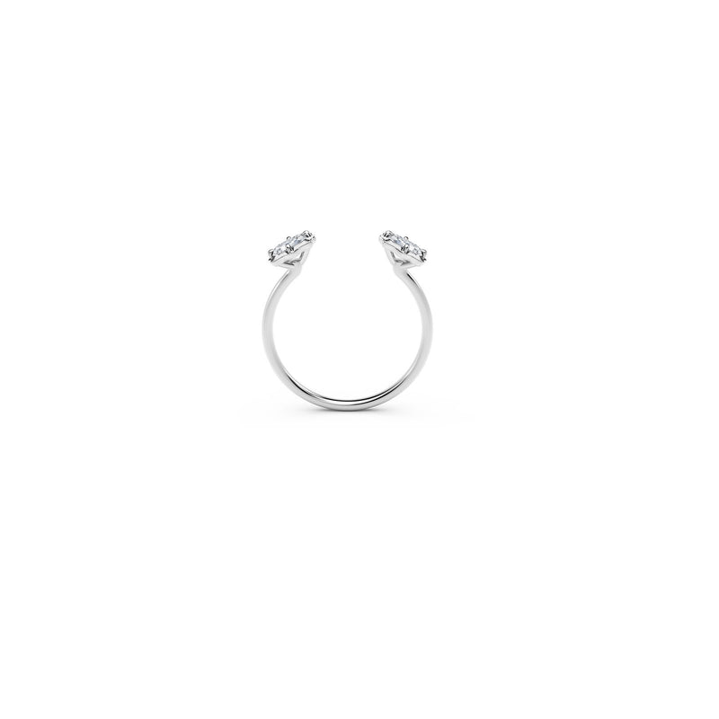 De Beers Forevermark Alchemy Vanguard Two Stone Open Stackable Ring-Forevermark Alchemy Vanguard Two Stone Open Stackable Ring -