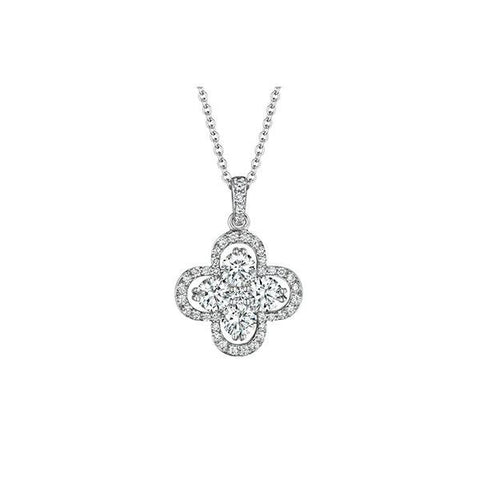 De Beers Forevermark Clover Diamond Necklace-Forevermark Clover Diamond Necklace -