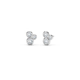 De Beers Forevermark Tribute™ Collection Three Stone Bezel Studs-Forevermark Diamond Earrings -