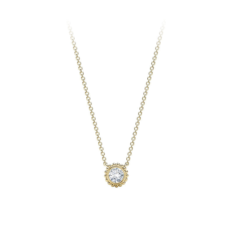 De Beers Forevermark Tribute™ Collection Round Beaded Pendant-Forevermark Diamond Necklace -