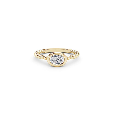 De Beers Forevermark Tribute™ Collection Diamond Oval Beaded Ring-Forevermark Diamond Ring -