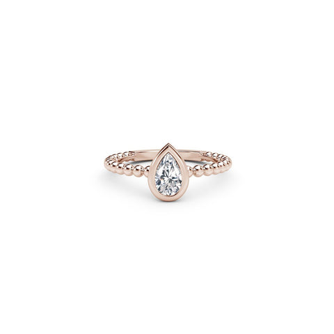 De Beers Forevermark Tribute™ Collection Diamond Pear Beaded Ring-Forevermark Diamond Ring -