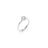 De Beers Forevermark Tribute™ Collection Bezel Diamond Shank Stackable Ring-Forevermark Diamond Ring -