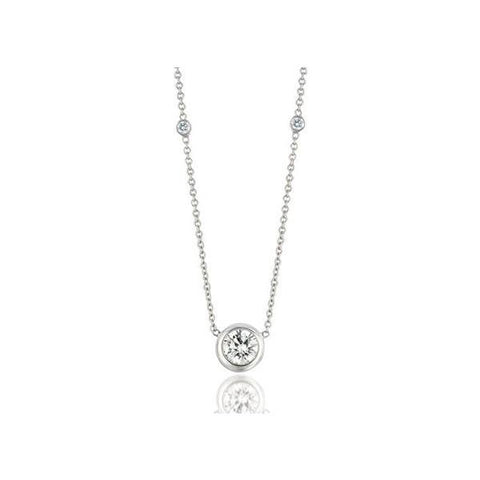 De Beers Forevermark Dust Bezel Diamond Necklace-Forevermark Dust Bezel Diamond Necklace -