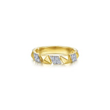 Gabriel & Co. Alternating Pavé Diamond and Pyramid Ring-Gabriel & Co. Alternating Pavé Diamond and Pyramid Ring - LR51920Y45JJ