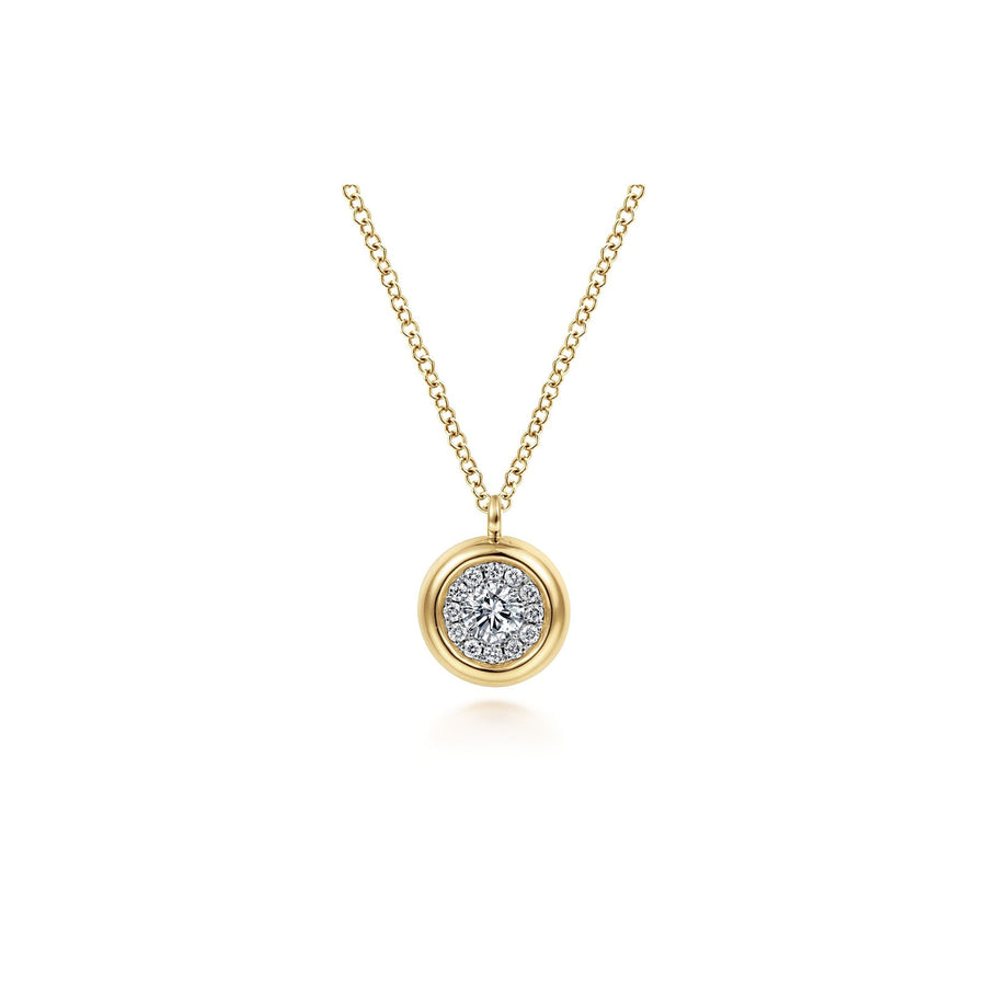 Gabriel & Co. Bezel Set Diamond Pendant Necklace - NK6617Y45JJ