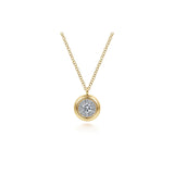 Gabriel & Co. Bezel Set Diamond Pendant Necklace - NK6617Y45JJ
