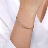Gabriel & Co. Bujukan Bead Cuff Bracelet with Diamond Pavé Bars - BG4218-6Y45JJ
