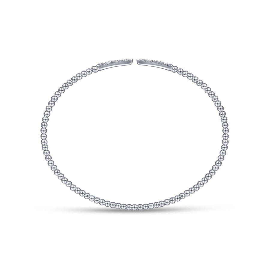 Gabriel & Co. Bujukan Bead Cuff Bracelet with Diamond Pavé Spikes - BG4216-6W45JJ