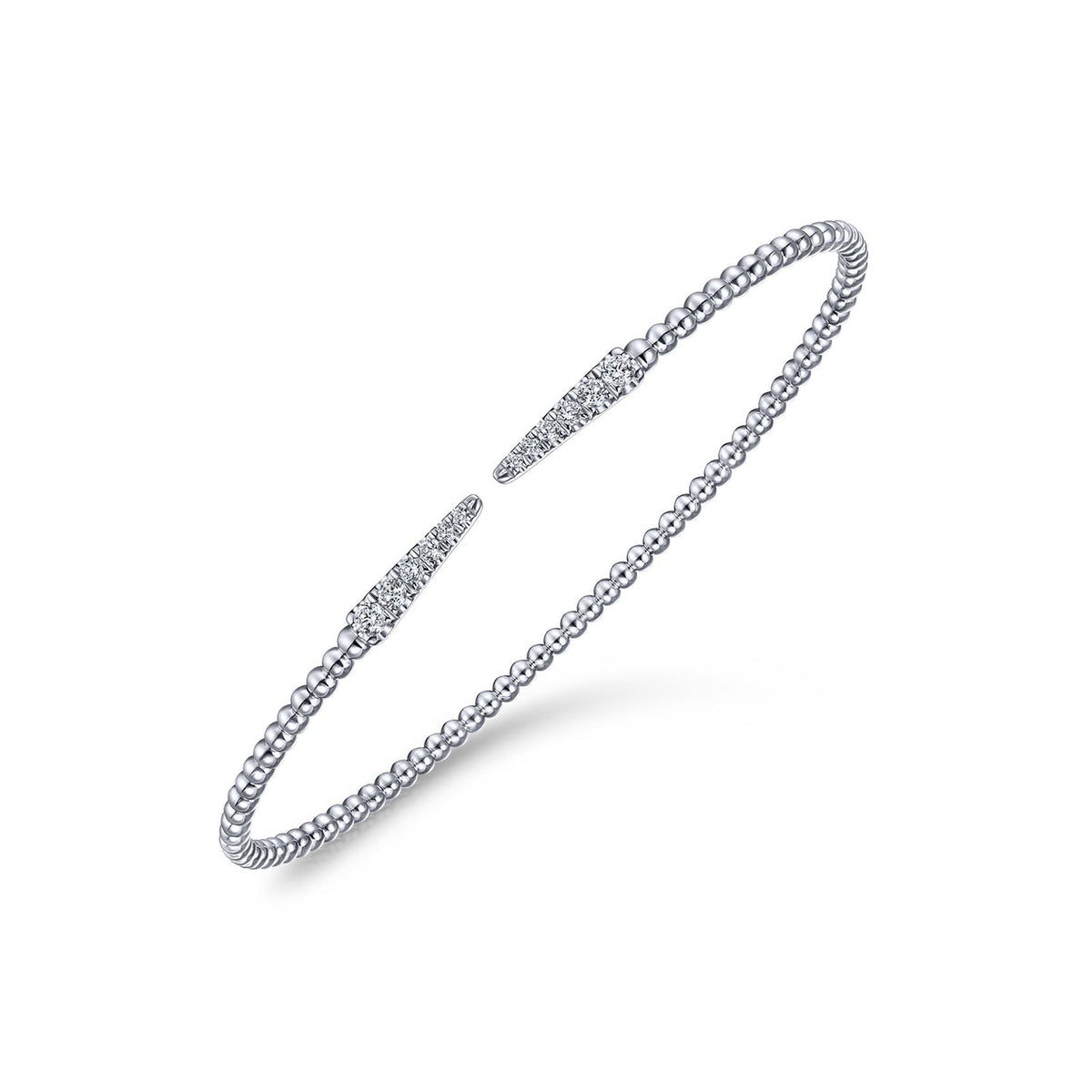 Gabriel & Co. Bujukan Bead Cuff Bracelet with Diamond Pavé Spikes - BG4216-6W45JJ