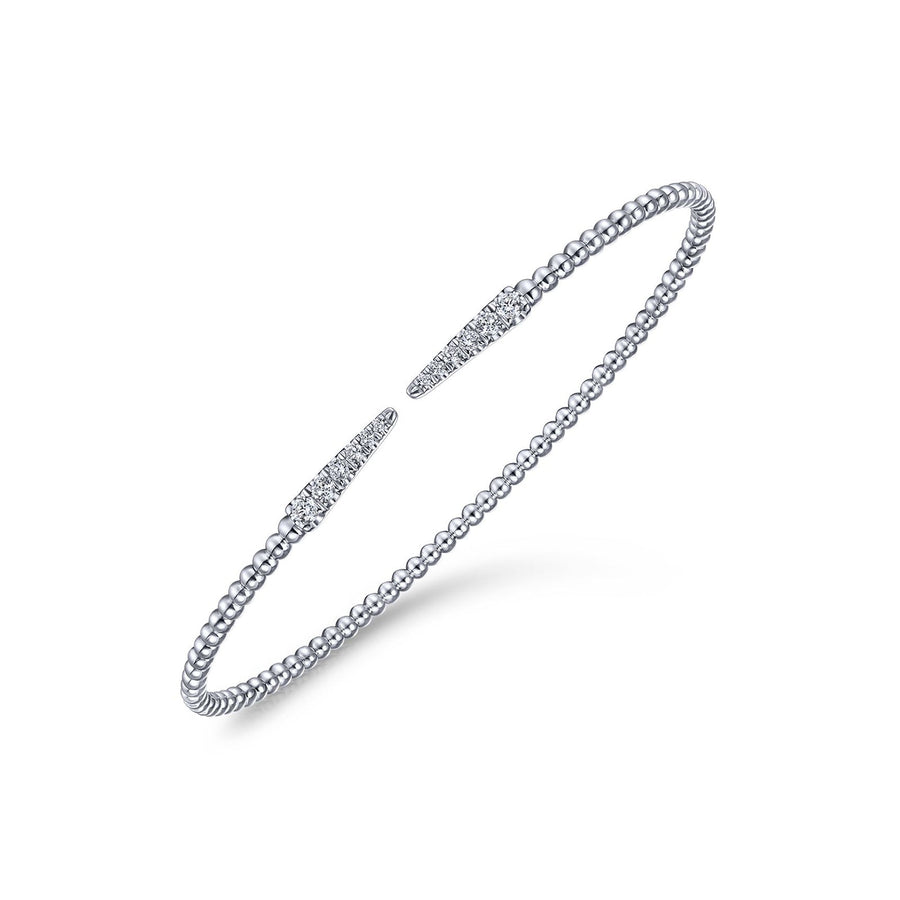 Gabriel & Co. Bujukan Bead Cuff Bracelet with Diamond Pavé Spikes - BG4216-6W45JJ