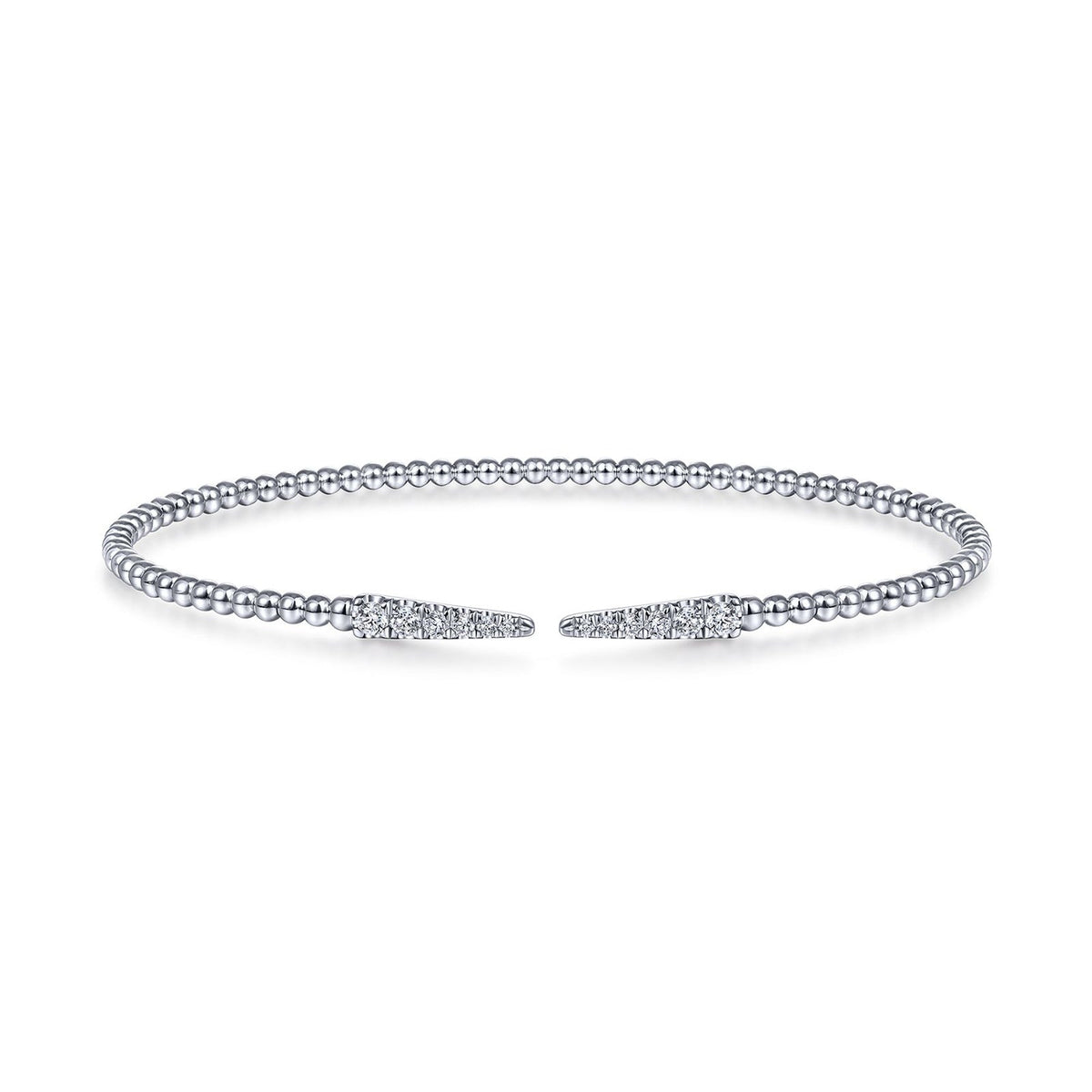 Gabriel & Co. Bujukan Bead Cuff Bracelet with Diamond Pavé Spikes - BG4216-6W45JJ