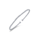 Gabriel & Co. Bujukan Bead Cuff Bracelet with Diamond Pavé Stations-Gabriel & Co. Bujukan Bead Cuff Bracelet with Diamond Pavé Stations - BG4217-6W45JJ