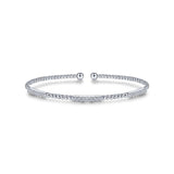 Gabriel & Co. Bujukan Bead Cuff Bracelet with Diamond Pavé Stations-Gabriel & Co. Bujukan Bead Cuff Bracelet with Diamond Pavé Stations - BG4217-6W45JJ