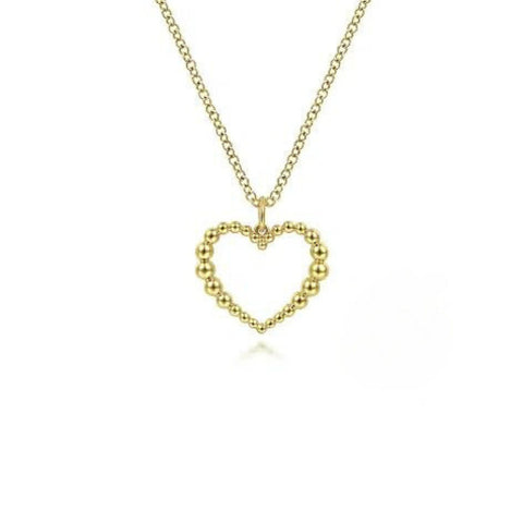 Gabriel & Co. Bujukan Beaded Open Heart Pendant Necklace-Gabriel & Co. Bujukan Beaded Open Heart Pendant Necklace - NK6561Y4JJJ