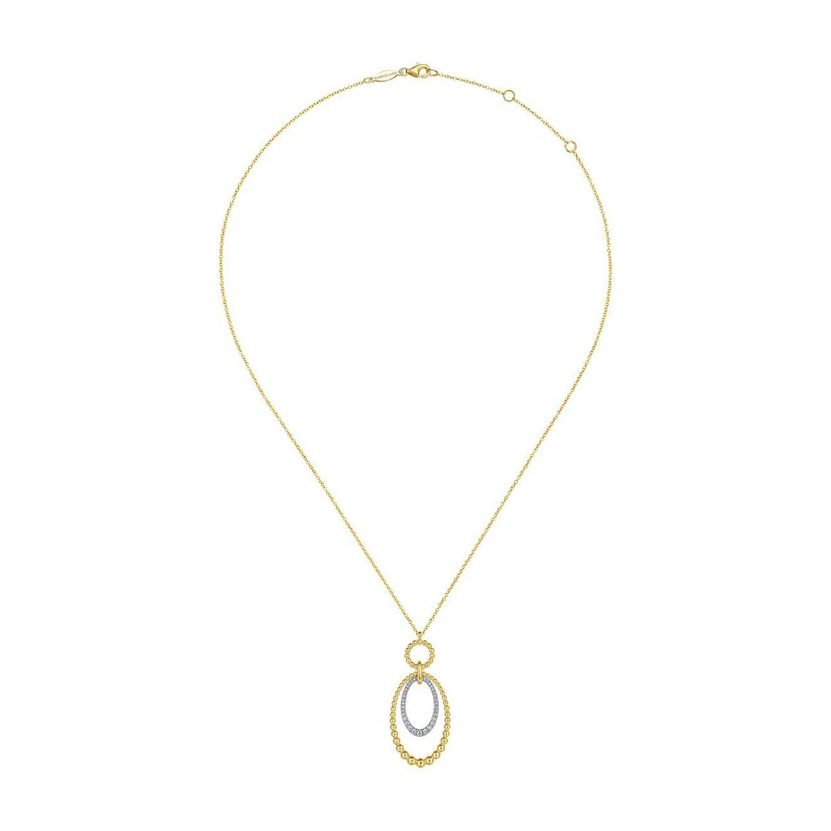 Gabriel & Co. Bujukan Diamond Oval Pendant Necklace - NK6995M45JJ