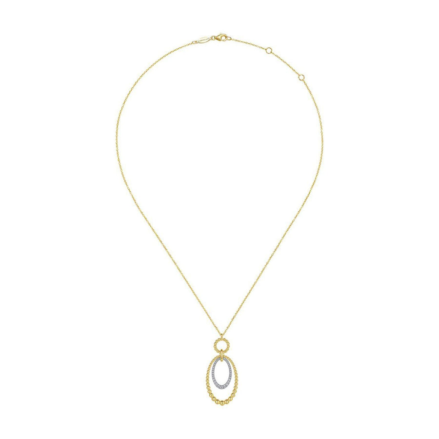 Gabriel & Co. Bujukan Diamond Oval Pendant Necklace - NK6995M45JJ