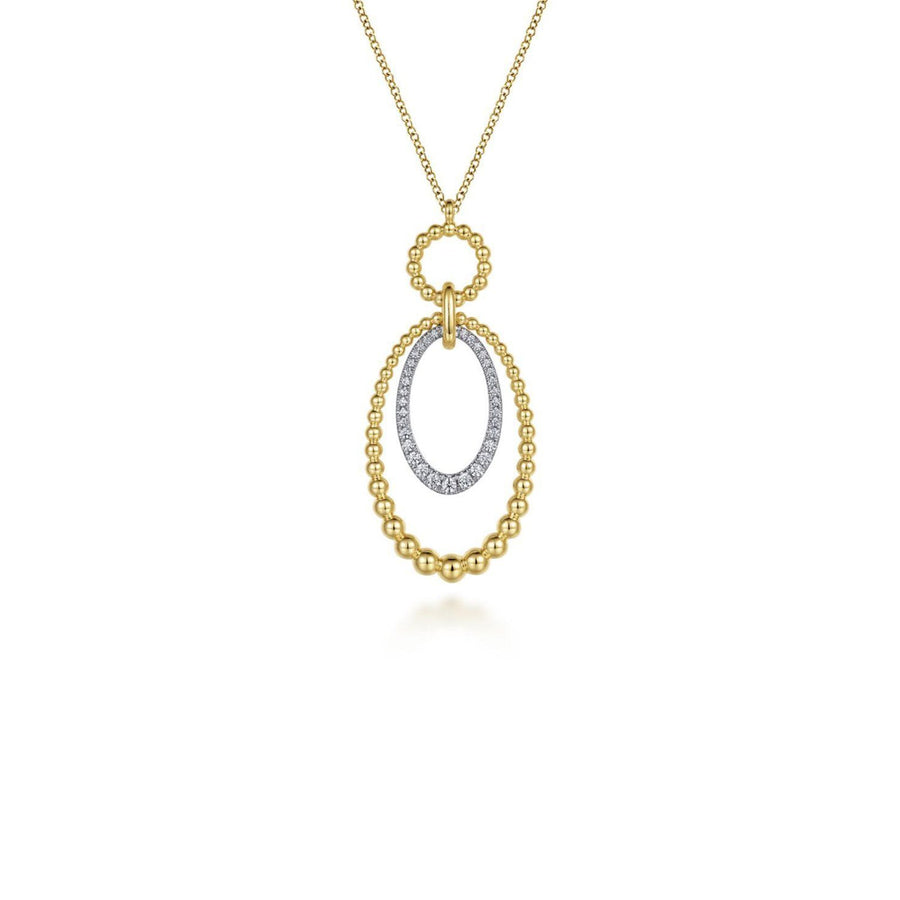 Gabriel & Co. Bujukan Diamond Oval Pendant Necklace - NK6995M45JJ