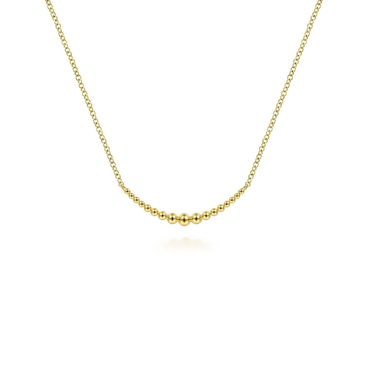 Gabriel & Co. Bujukan Graduating Bead Curved Bar Necklace - NK6637Y4JJJ