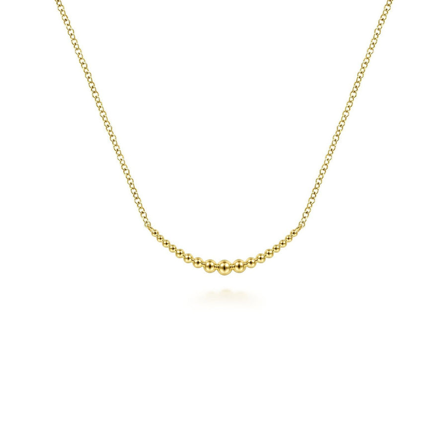Gabriel & Co. Bujukan Graduating Bead Curved Bar Necklace - NK6637Y4JJJ