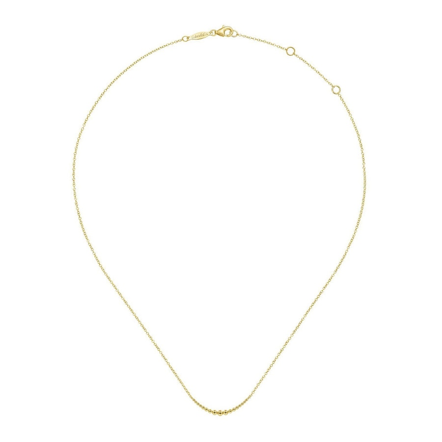 Gabriel & Co. Bujukan Graduating Bead Curved Bar Necklace - NK6637Y4JJJ