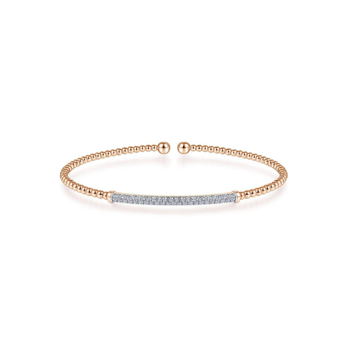 Gabriel & Co. Bujukan Split Cuff Bracelet with Diamond Pavé Bar - BG4262-62K45JJ